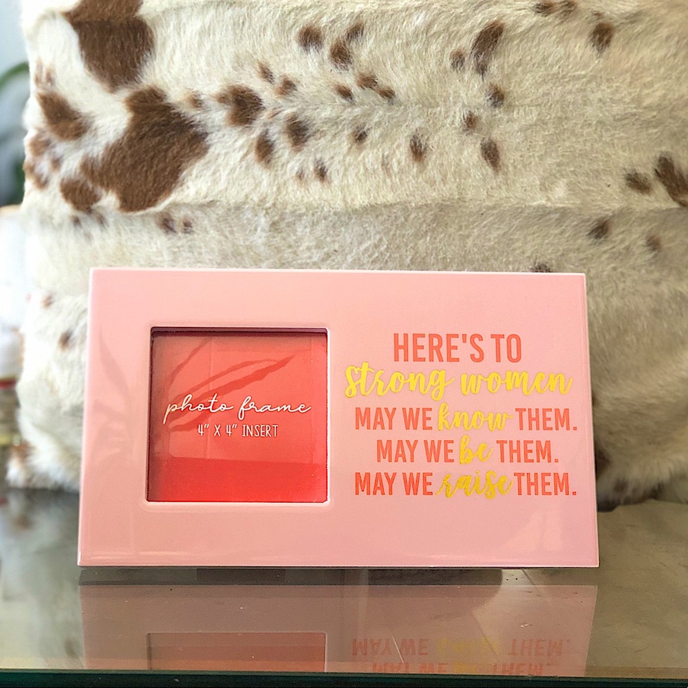 Women empowerment 4x4 pictureframe millennial pink